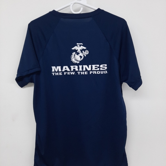 Marines the Few. The Proud. Logo t-shirt size L Dark Blue - Picture 4 of 5
